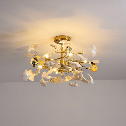 Gingko Modern Metal Chandelier L