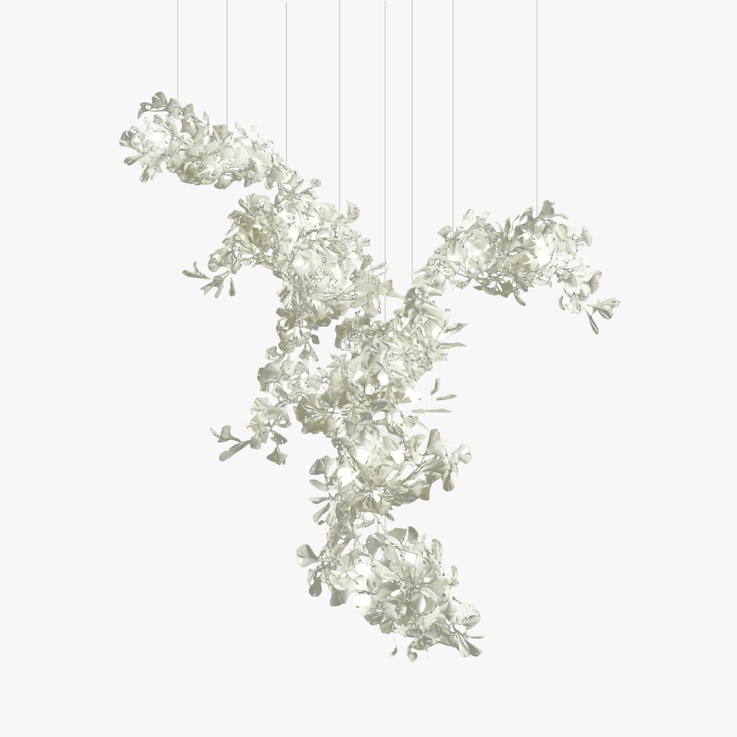 Gingko Combination Eclectic Metal Chandelier