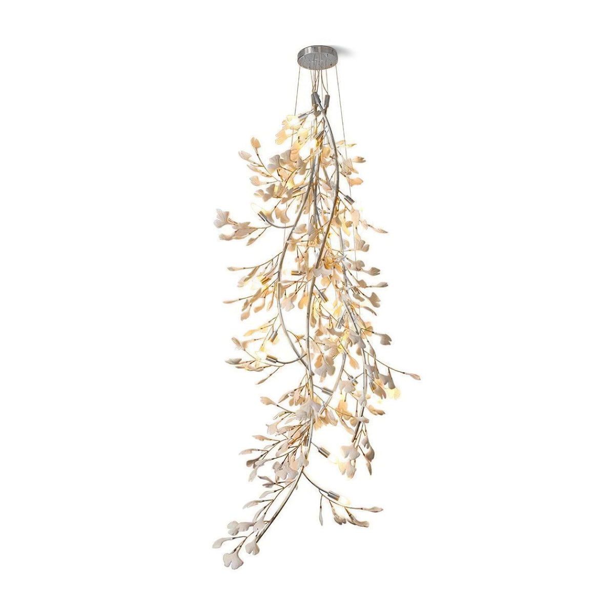 Gingko Long Branch Eclectic Metal Chandelier