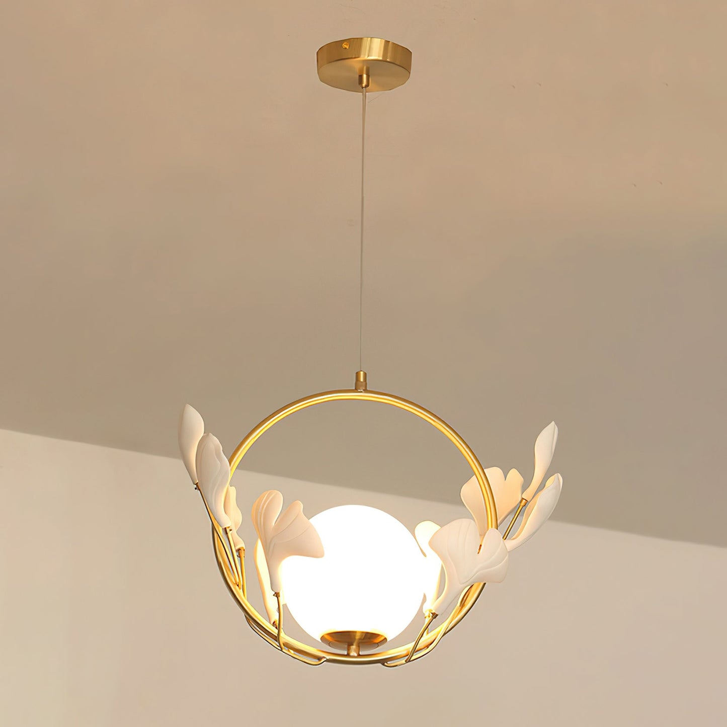 Gingko Eclectic Crystal Pendant Lamp