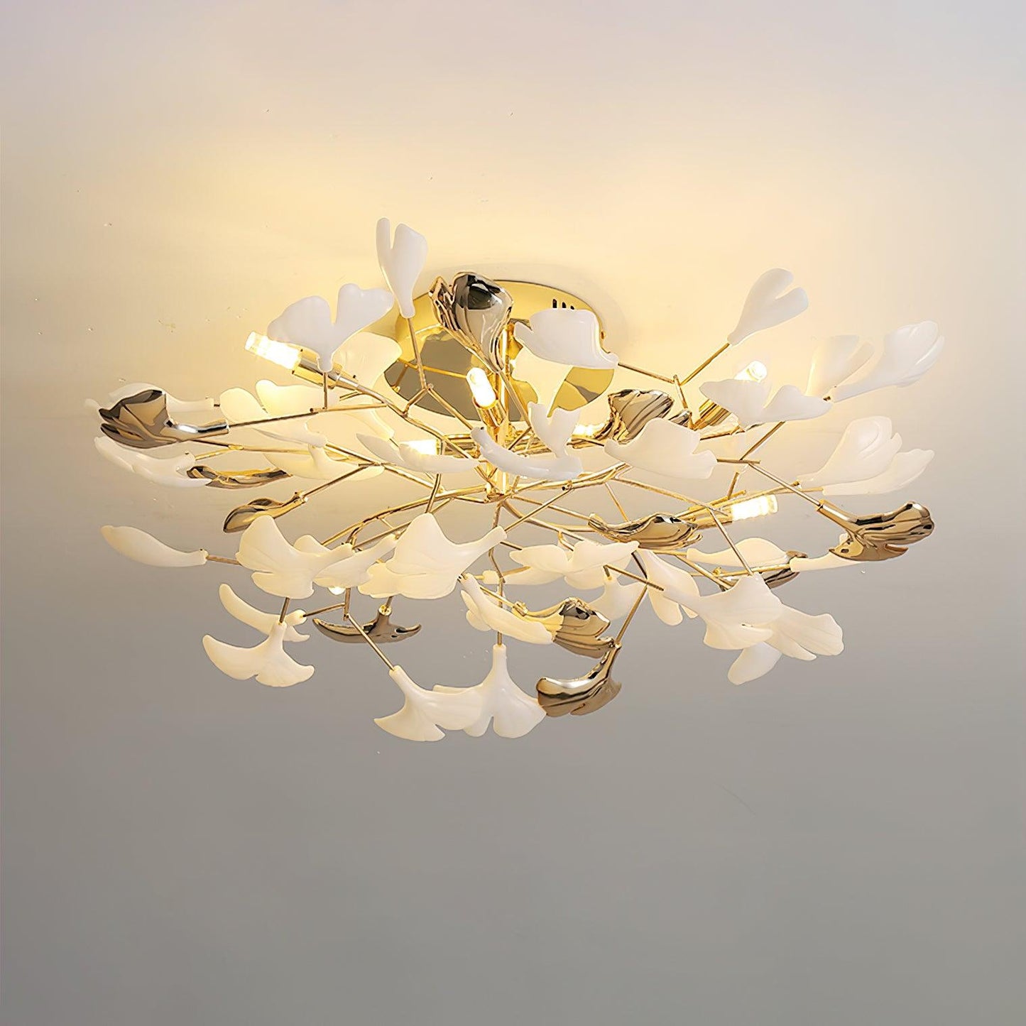 Gingko Rotating Minimalist Metal Ceiling Lamp