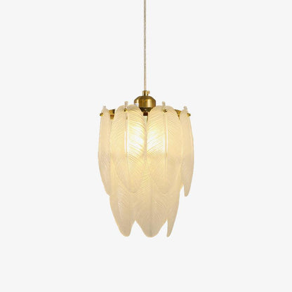 Modern Crystal Feather Pendant Light