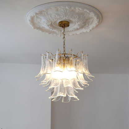 Leaf Cascade Modern Crystal Chandelier