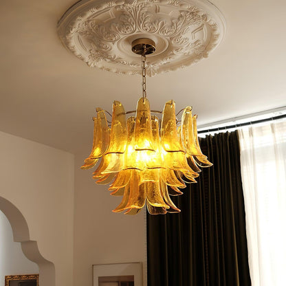 Leaf Cascade Modern Crystal Chandelier