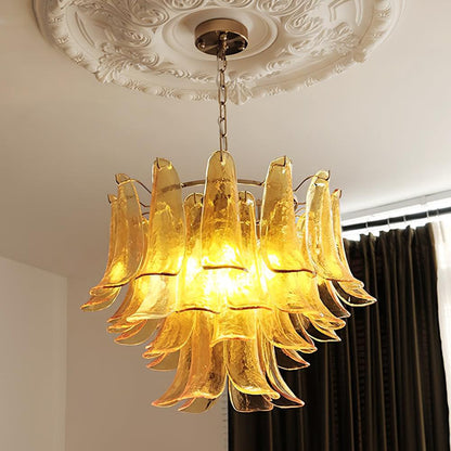 Leaf Cascade Modern Crystal Chandelier