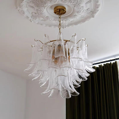 Leaf Cascade Modern Crystal Chandelier