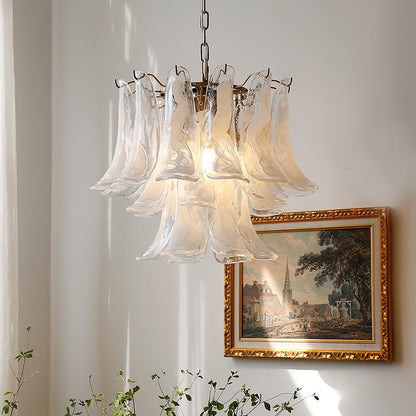 Leaf Cascade Modern Crystal Chandelier