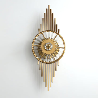 Crystal Gear Gold Modern Wall Light