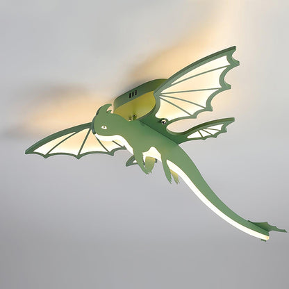 Green Dinosaur Eclectic Metal Ceiling Light