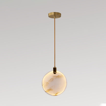 Harvest Alabaster Contemporary Brass Pendant Lamp