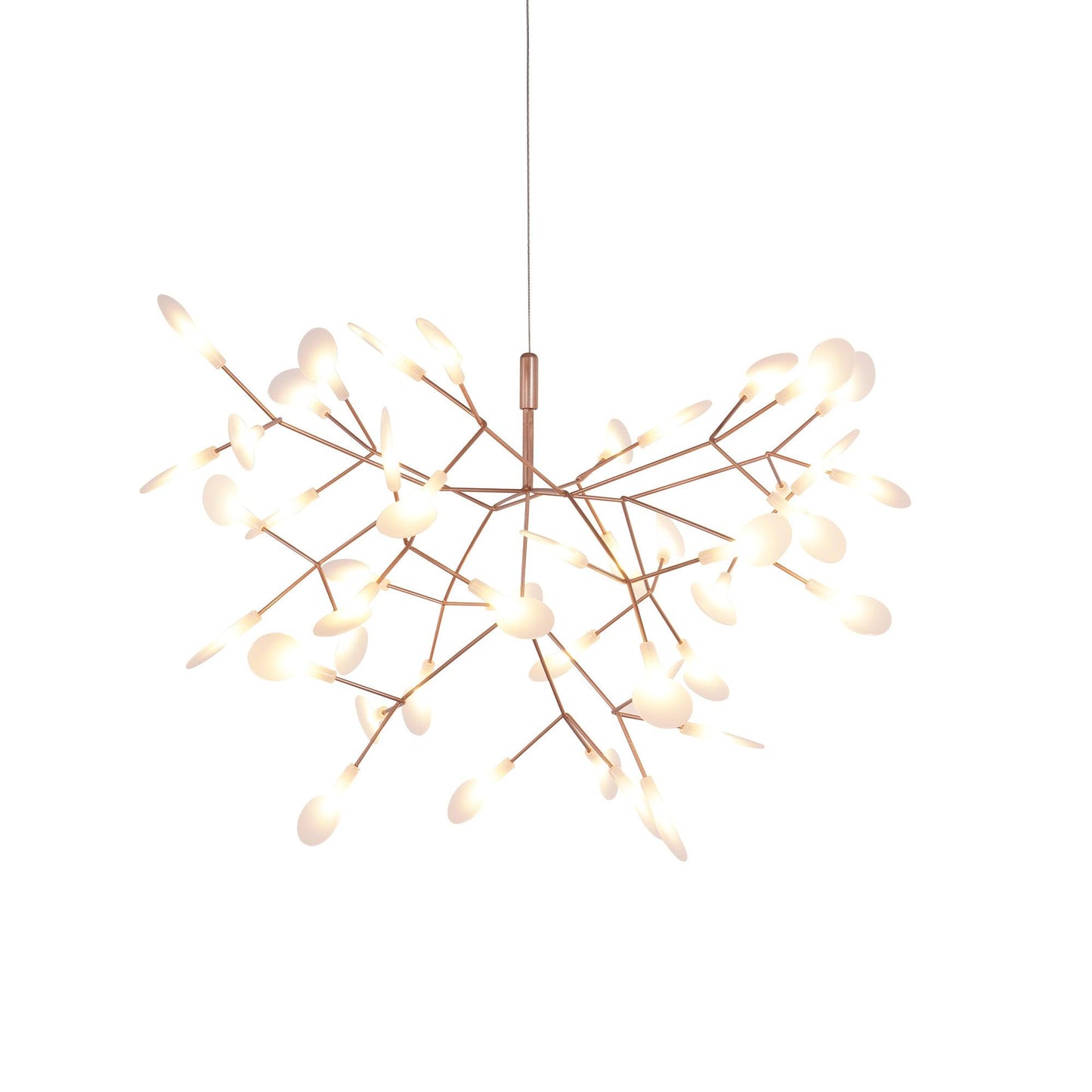 Rose Gold Firefly LED Eclectic Metal Chandelier