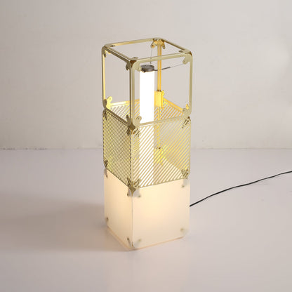 Hyperqube Art Deco Brass Floor Lamp