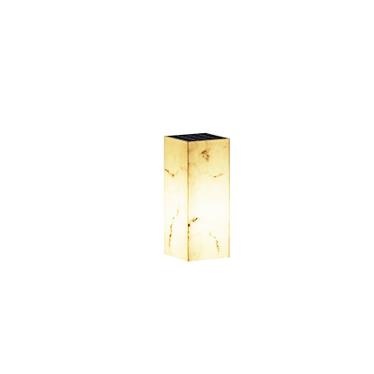 Imitation Marble Cube Eclectic Metal Outdoor Light