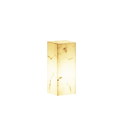 Imitation Marble Cube Eclectic Metal Outdoor Light