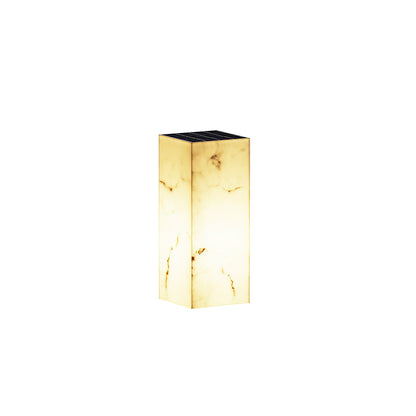 Imitation Marble Cube Eclectic Metal Outdoor Light