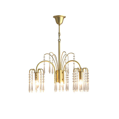 Isla Dawn Art Deco Brass Chandelier