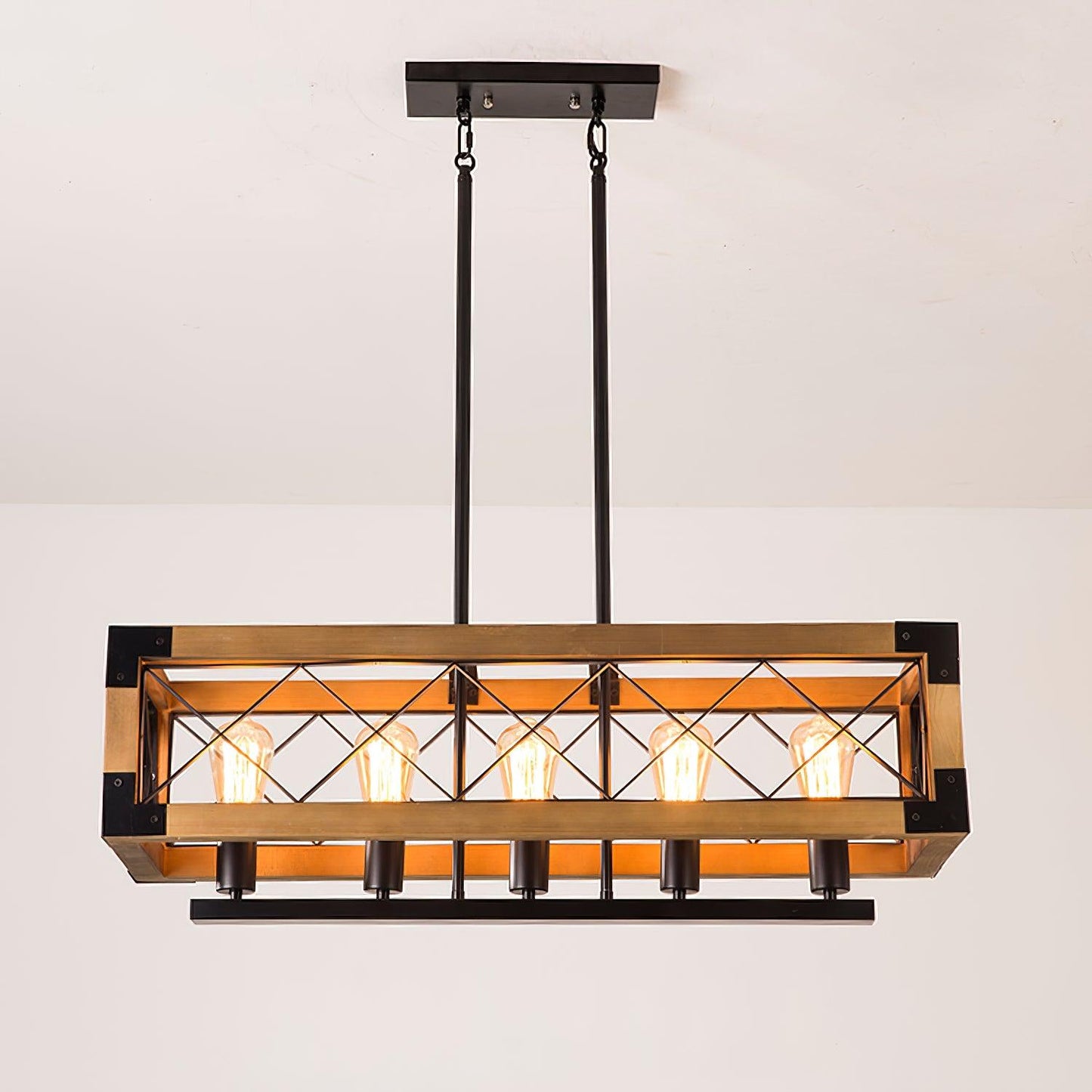 Kitchen Island Rectangle Modern Metal Chandelier