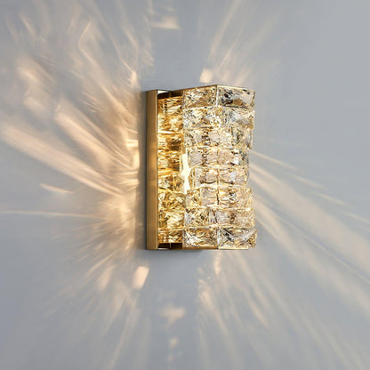 Laminated Crystal Modern Steel Wall Light