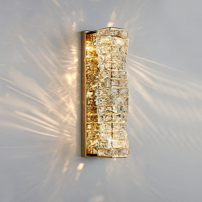 Laminated Crystal Modern Steel Wall Light