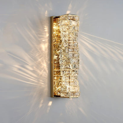 Laminated Crystal Modern Steel Wall Light