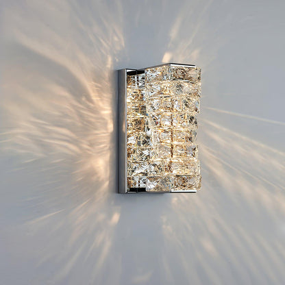 Laminated Crystal Modern Steel Wall Light