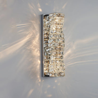 Laminated Crystal Modern Steel Wall Light