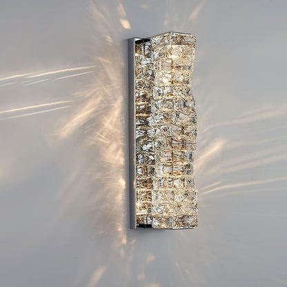 Laminated Crystal Modern Steel Wall Light