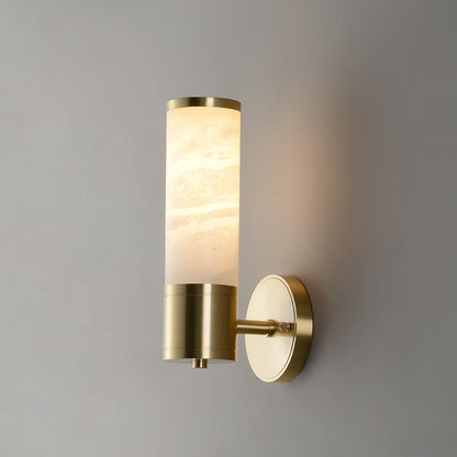 Lampatron Alabaster Art deco Metal Wall Lamp