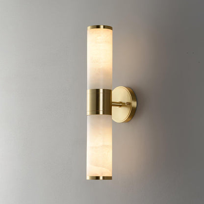 Lampatron Alabaster Art deco Metal Wall Lamp