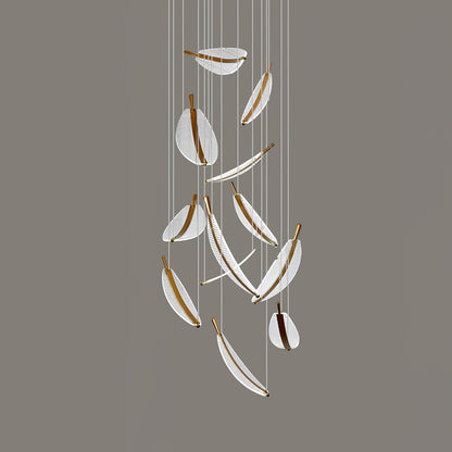 Leaf LED Eclectic Metal Chandelier