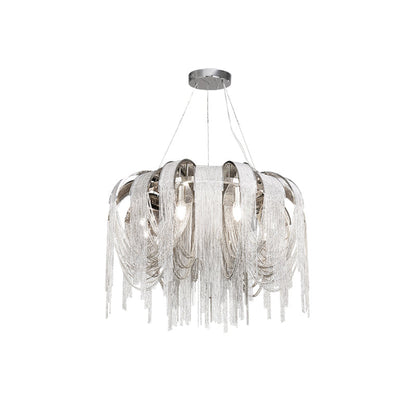 Length Chains Contemporary Metal Chandelier