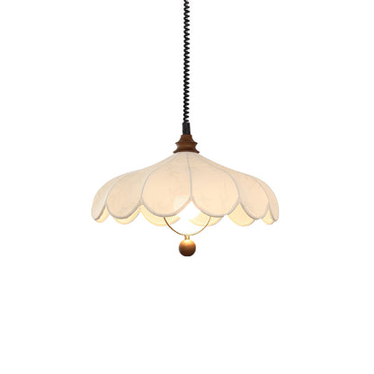 Lily Fabric Contemporary Metal Pendant Lamp