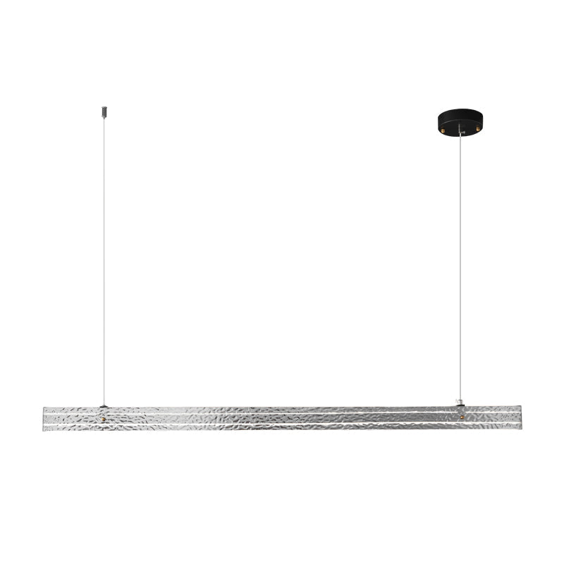 Linear Ribbon Island Modern Crystal Pendant Light