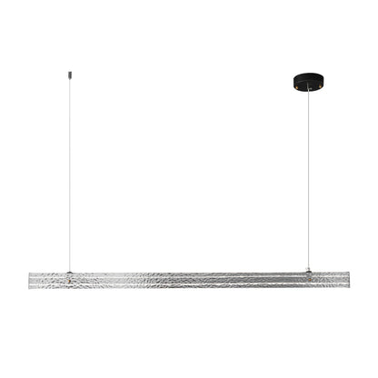 Linear Ribbon Island Modern Crystal Pendant Light