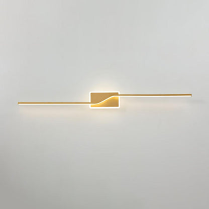 Linear Strip Minimalist Brass Wall Light