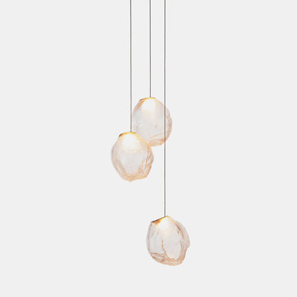 Liquid Eclectic Crystal Stone Pendant Light