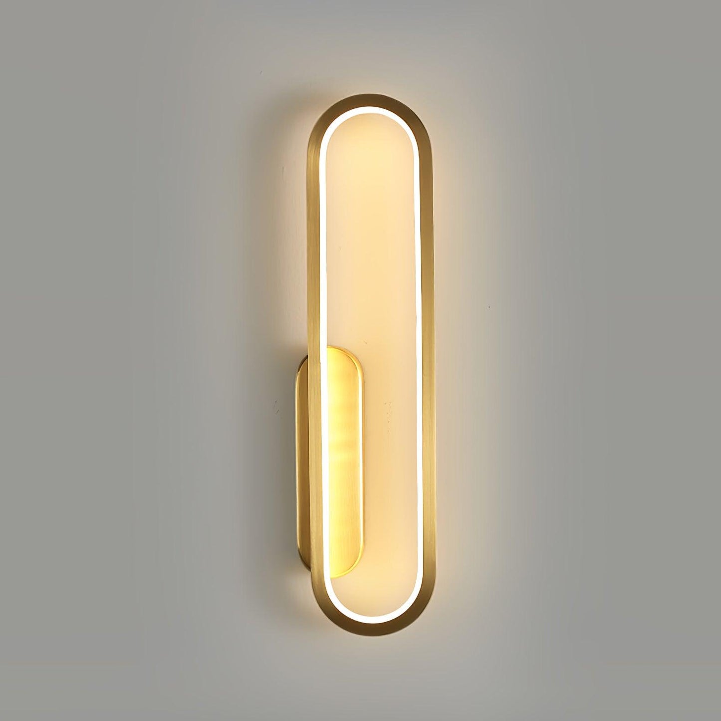 Long Ova Modern Brass Wall Lamp