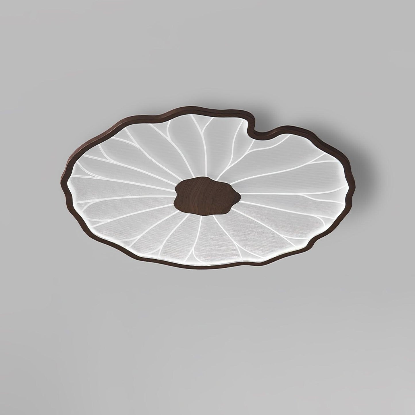 Lotus Leaf Acrylic Rustic Metal Ceiling Lamp