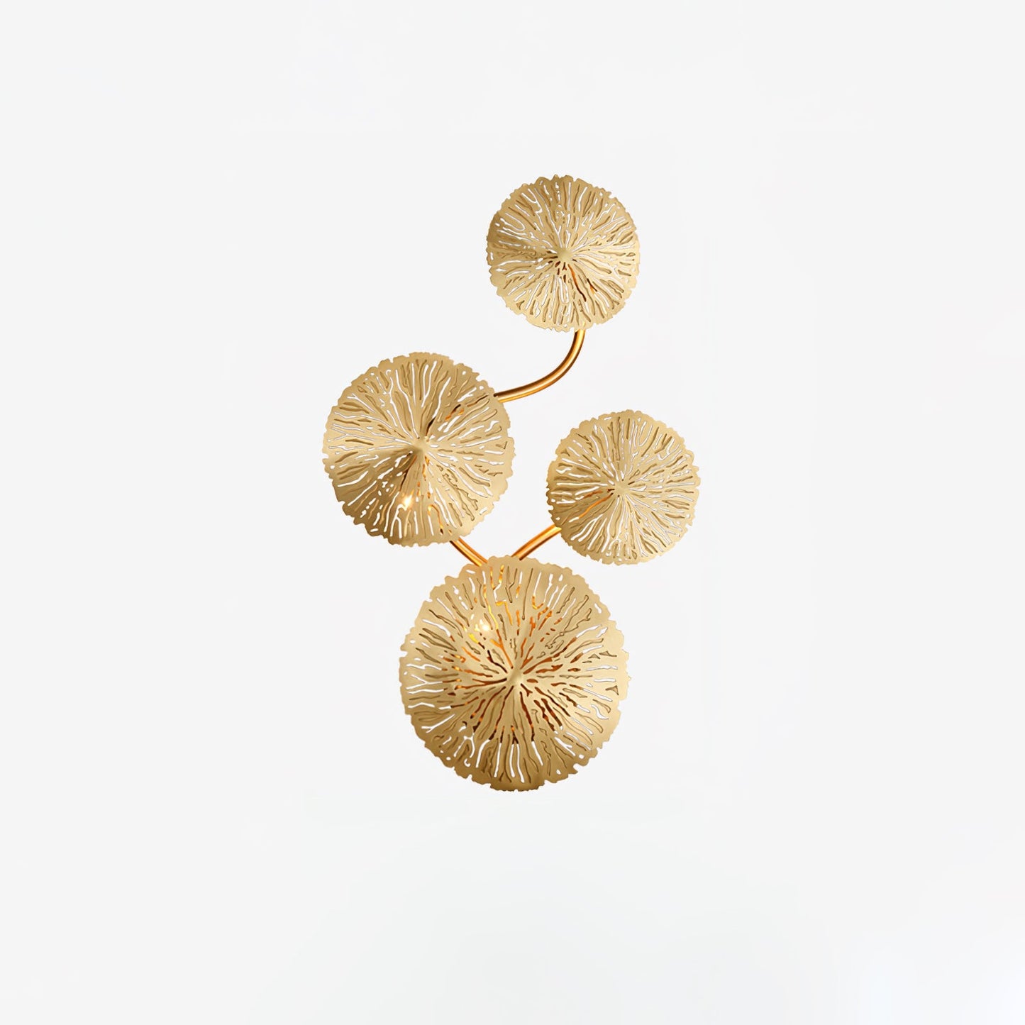 Lotus Leaf Modern Brass Wall Sconce