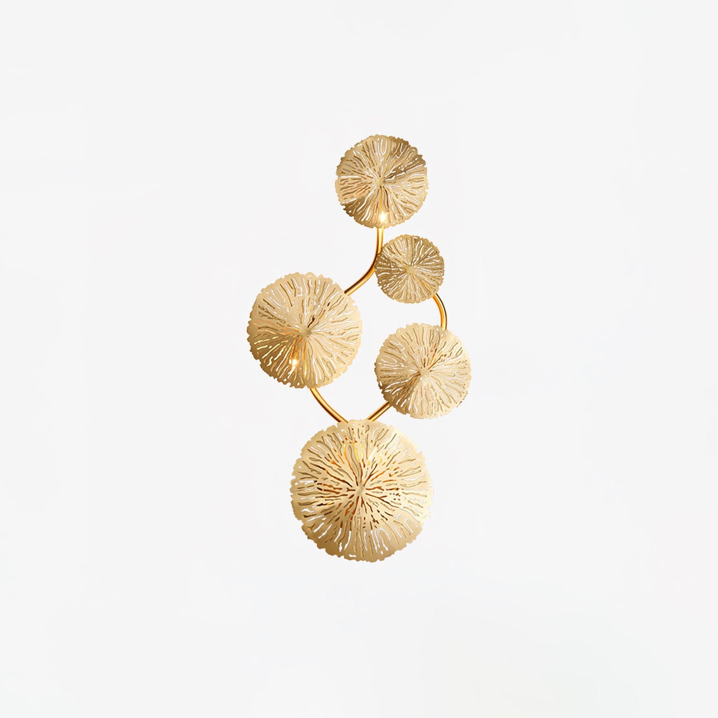 Lotus Leaf Modern Brass Wall Sconce