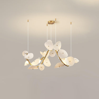 Lotus Petal Contemporary Metal Chandelier