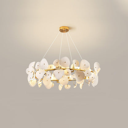 Lotus Petal Contemporary Metal Chandelier