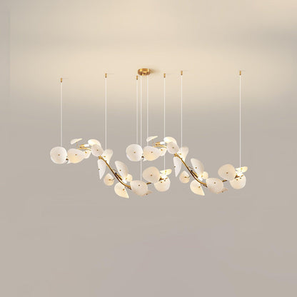 Lotus Petal Contemporary Metal Chandelier