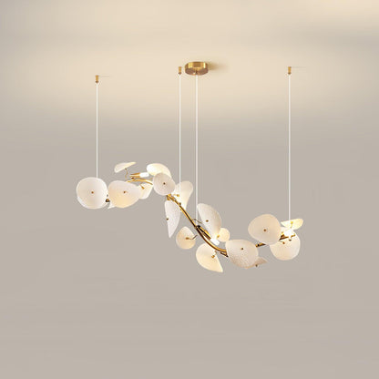 Lotus Petal Contemporary Metal Chandelier