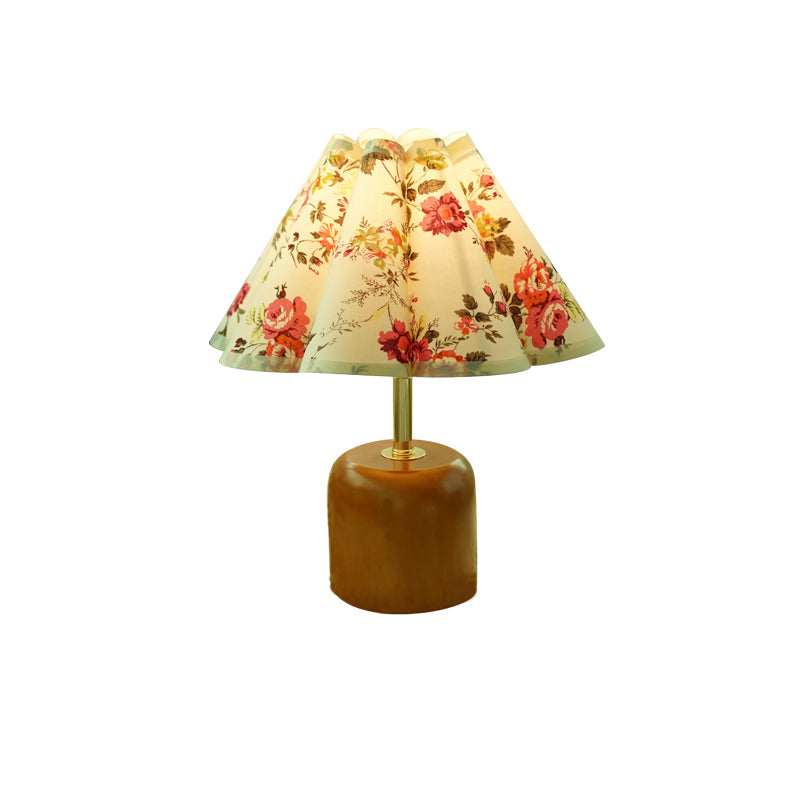 Lunitidal Vintage Wood Table Lamp