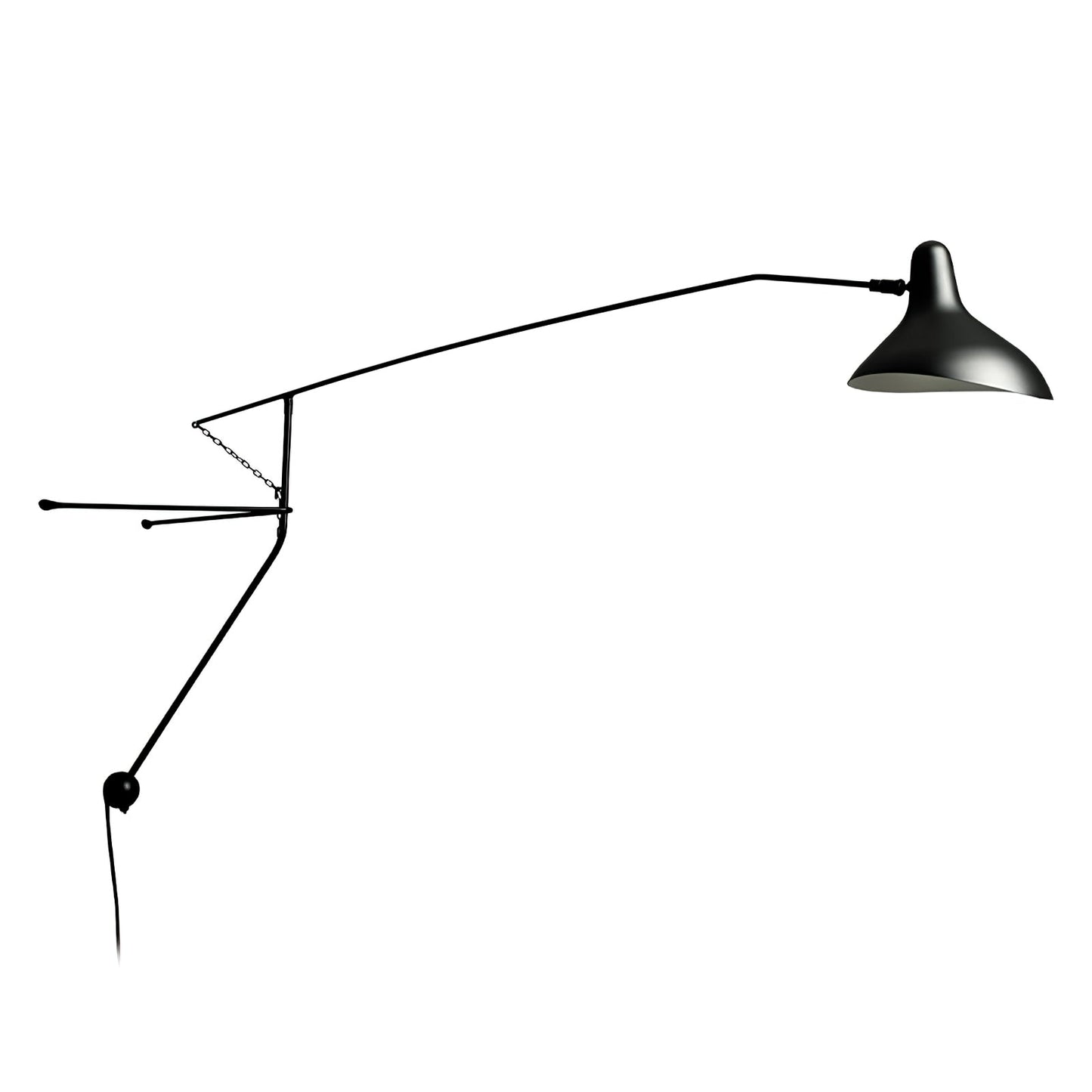 Mantis Arm Eclectic Metal Wall Lamp