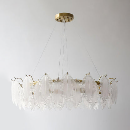 Maple Leaf Eclectic Crystal Chandelier