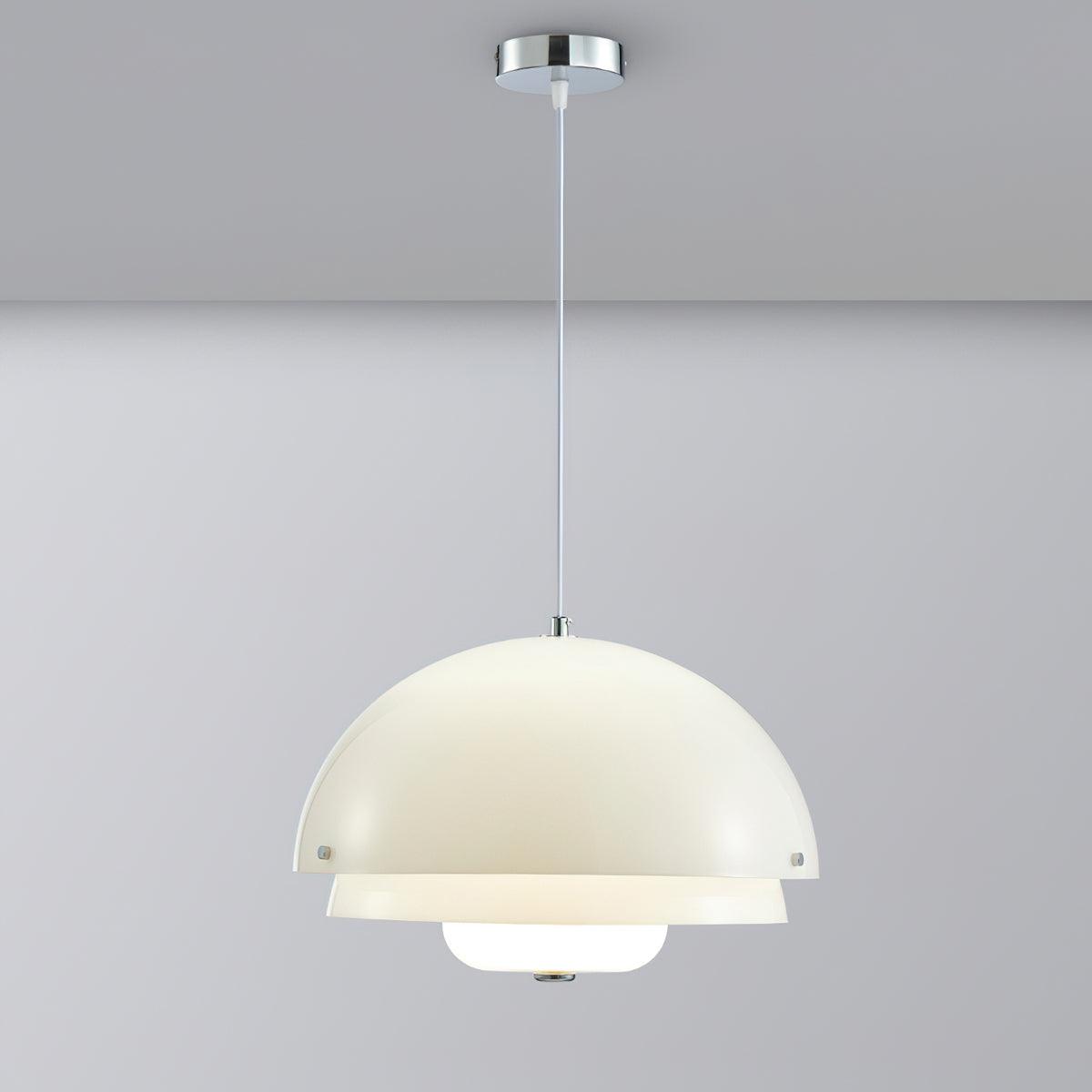 Milk White Layer Art deco Crystal Pendant Lamp