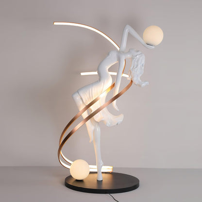 Misha Goddess Statue Modern Crystal Floor Lamp