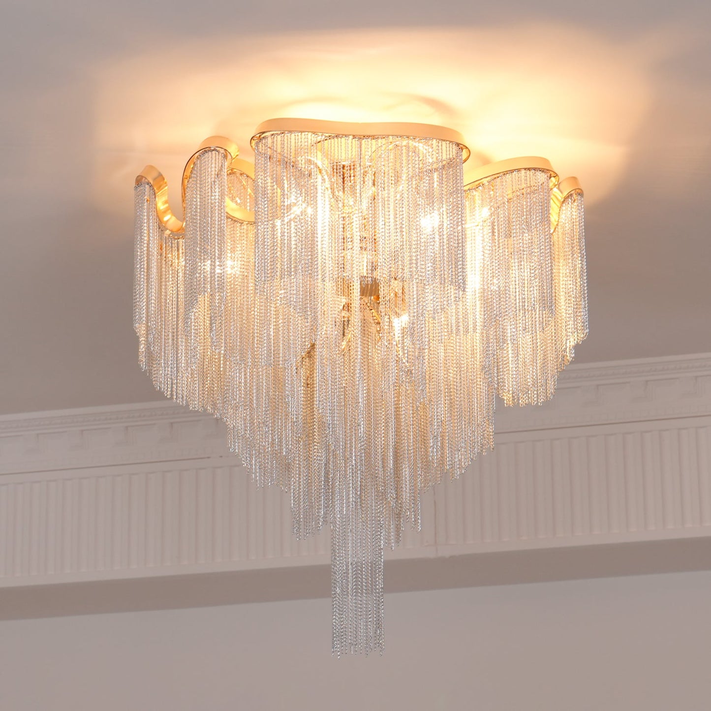 Modern Tassel Luxury Metal Ceiling Lamp